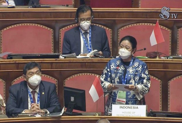 podiumnews.com-Puan Sampaikan Program Ketahanan Pangan RI dalam Forum Parlemen G20 di Italia